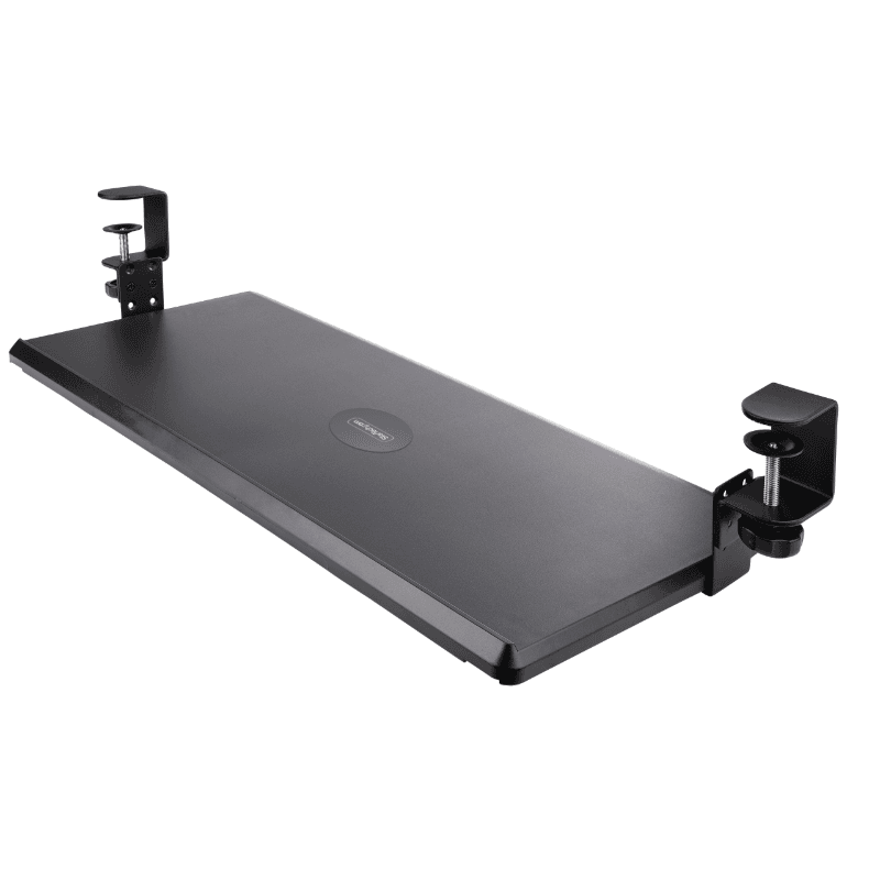 StarTech.com Bandeja Deslizante de Teclado para Debajo del Escritorio, Soporte de Mordaza, 2kg, Bandeja para Teclado, Soporte pa
