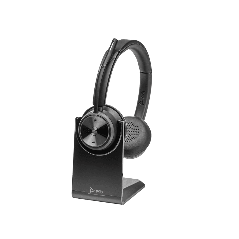 HP Poly Savi 7320 UC Auriculares Inalámbrico Diadema Oficina/Centro de llamadas USB Tipo C Base de carga Negro