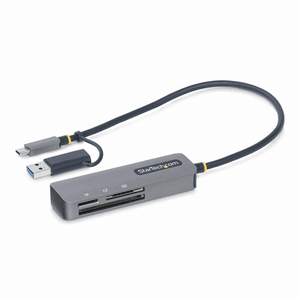 StarTech.com Lector USB 3.0 de Tarjetas de Memoria Flash SD CompactFlash y microSD - Grabador USB-C de Tarjetas de Memoria - Lec