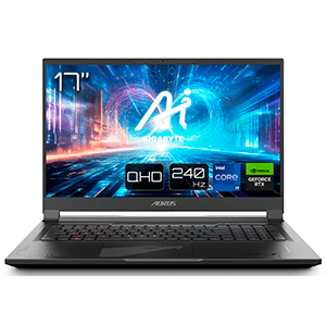 GIGABYTE AORUS 17X AZF-D5ES665SH i9-13980HX - RTX 4090 - 32GB - 2TB SSD - 17.3´´ - W11 - Ordenador Portatil Gaming