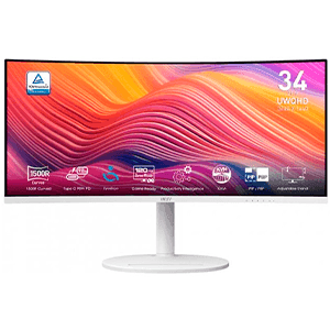 MSI Modern MD342CQPW pantalla para PC 86,4 cm 34 3440 x 1440 Pixeles UltraWide Quad HD Blanco