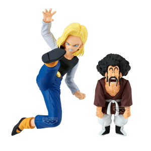 Set 2 figures Android 18 #38 Mr Satan Match Makers Dragon Ball Z 11-8cm