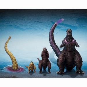 Set figuras SH MonsterArts The Second Form Third Form Giant Unidentified Creature Godzilla
