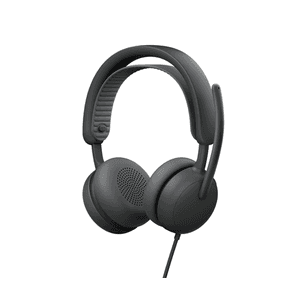 Logitech Zone Wired 2: auriculares con cancelación de ruido y tecnología híbrida adaptativa ANC, USB-C con adaptador USB-A, Graf