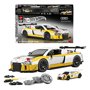 Set de Construccion Hot Wheels Elite Mattel Brick Shop Building Set 1/16 15 Audi R8 LMS