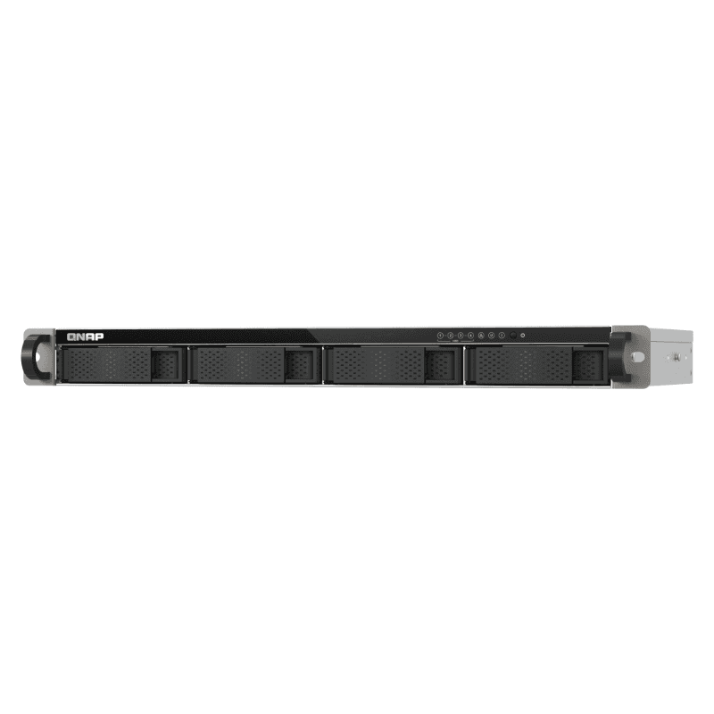 QNAP TS-432XeU NAS Bastidor (1U) 4 GB DDR4 0 TB QNAP QTS Negro, Gris