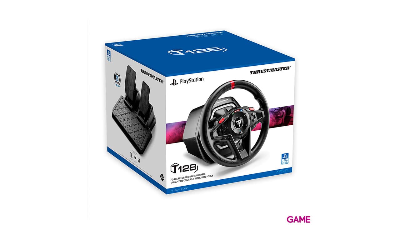 Thrustmaster T128 PS5-PS4-PC - Hybrid Drive - Licencia Oficial- Volante